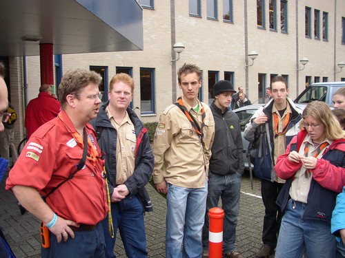 remco PE1MEW met de scoutinggroep.