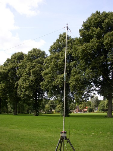 Testopstelling met een leger statief