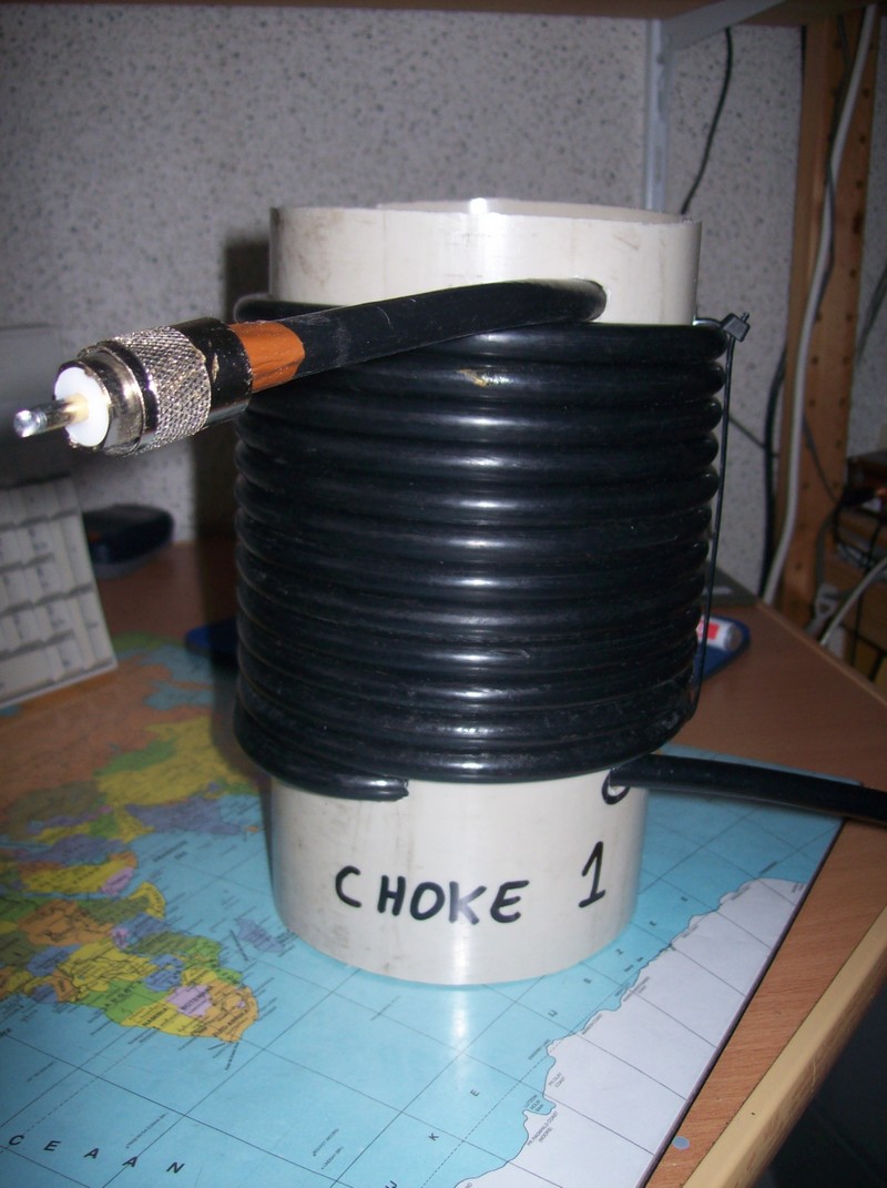 Choke (mantelstroomfiltervan RG213)