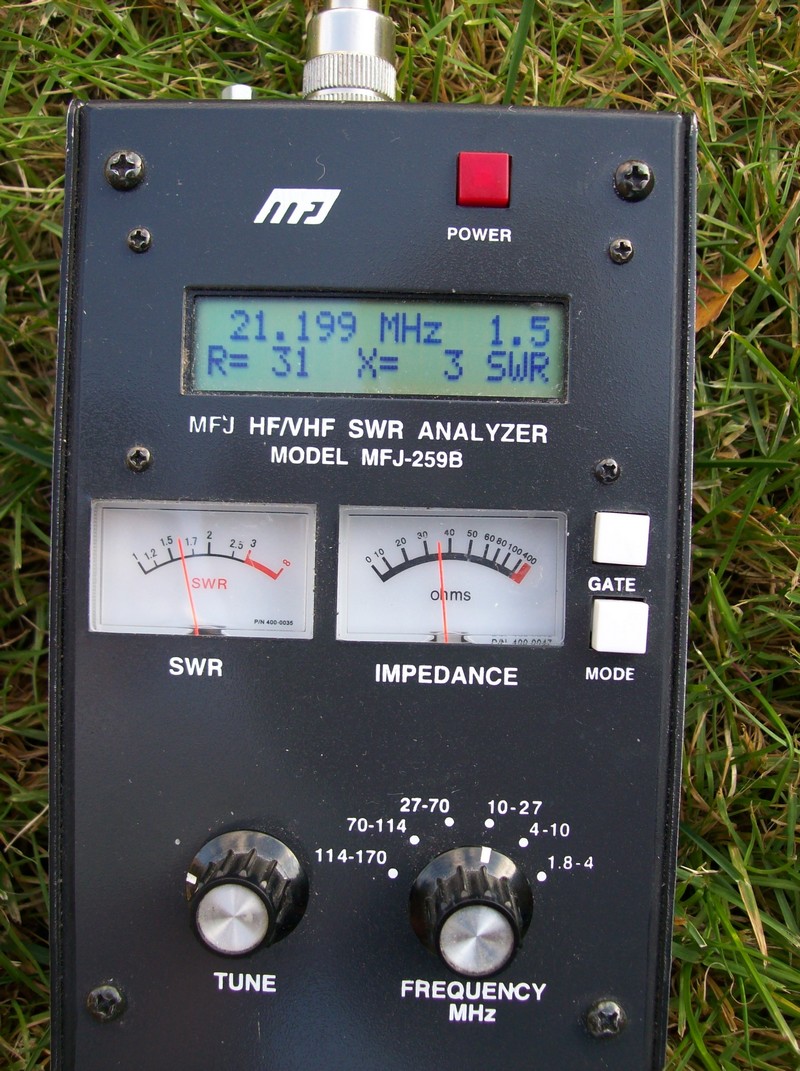 S.W.R op 15 meter.