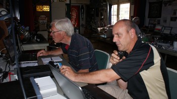 Ed en Hans in actie op 20 m.