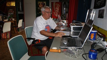 JIlle PA1DV bezig met PSK.