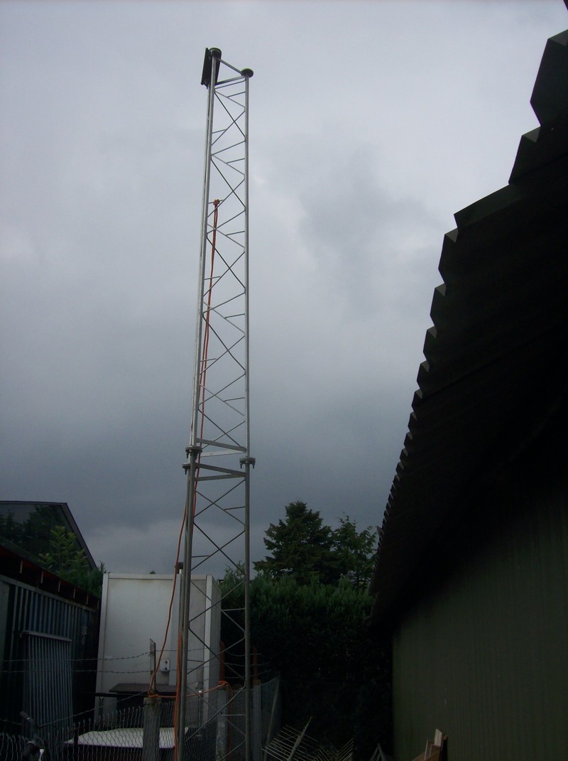 Mast omhoog en net voor de bui!